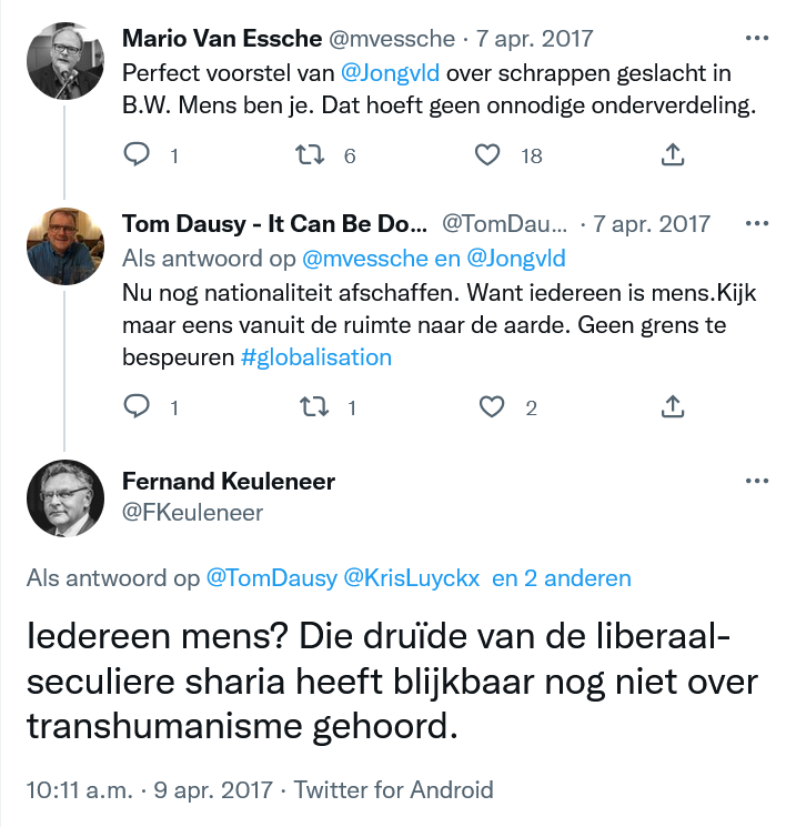 gretav5's tweet photo. @torfsrik In ‘#transhumanisme’ is er geen plaats voor het unieke karakter van de mens en het menselijke leven.
#christelijkevernietiging #followthemoney
#DeWetstraat #Vlareg #FDWB #NWO https://t.co/KbNmFTvg2n