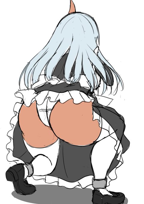 うちの子鬼那子さんが例の銃撃尻アプリゲーに参戦してたとしたら落書き(意地でも尻を見せていくスタイル 