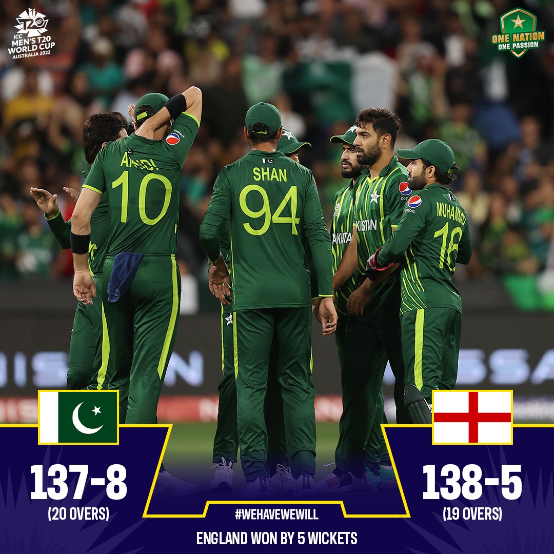 TheRealPCB's tweet photo. Congratulations @ECB_cricket. You are worthy champions.

Enjoy and celebrate this moment, and we look forward to hosting you in December for the three-Test series.

#T20WorldCup | #PAKvENG https://t.co/XYRzJgb7Wv