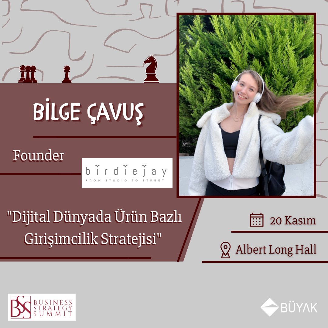 Birdiejay firmasının kurucusu Bilge Çavuş Özdamar “Dijital Dünyada Ürün Bazlı Girişimcilik Stratejisi” slotuyla 20 Kasım’da bizlerle🎯

Sen de Birdiejay’in kuruluş sürecini ve büyüme stratejilerini merak ediyorsan bilet almayı unutma❗️

Biletler bio'da!