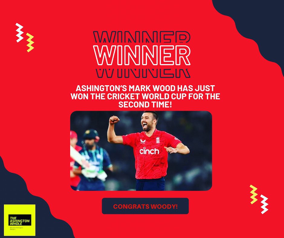 Congrats <a href="/MAWood33/">Mark Wood</a>! 🙌🏏🚨