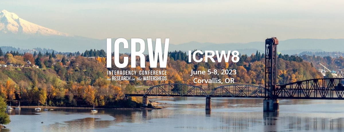 📢:
Submit #abstracts for oral and poster presentations for the 8th Interagency #Conference on Research in the Watersheds (ICRW), “#Adaptive #Watershed Science and #Ecosystem #Management in a Changing #Climate.”
♻️🏞️🌍🌡️

Click here for more info:
icrwatersheds.org