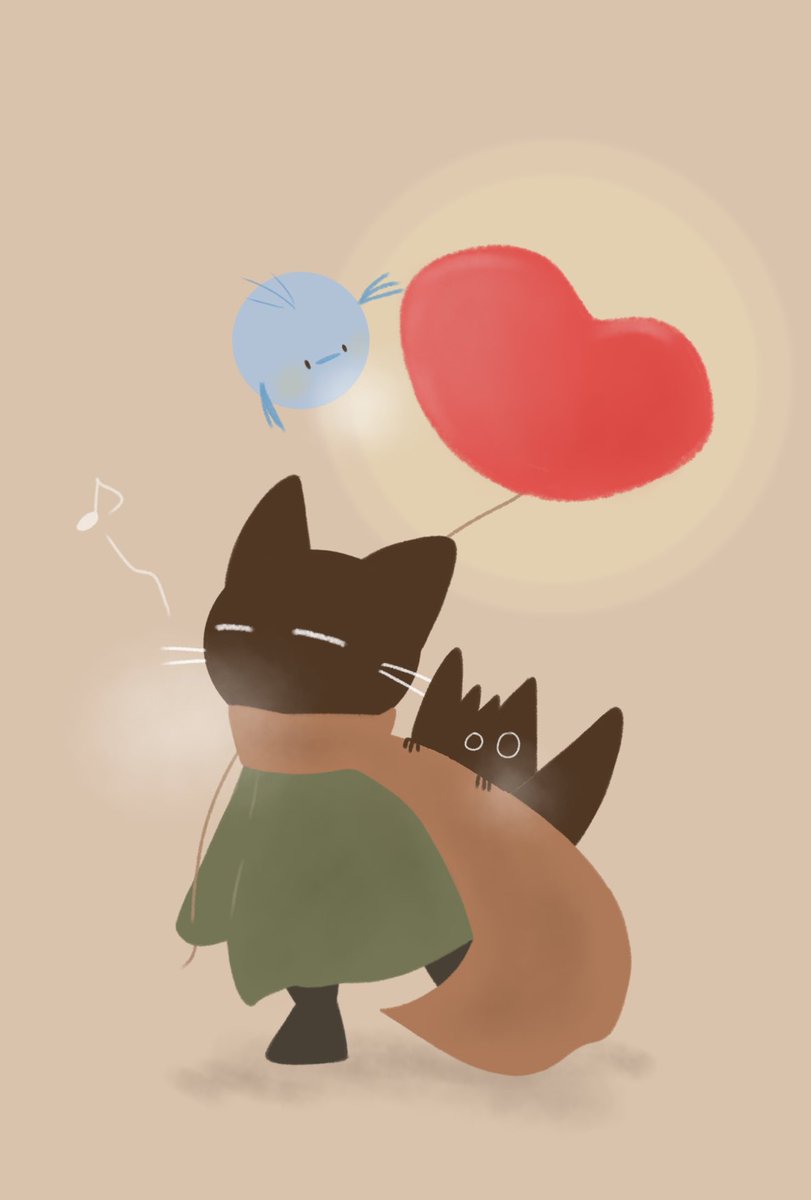 suipote__745's tweet photo. 「好き」を連れて歩きたいな。

 #猫 #イラスト https://t.co/jYLxKkSmg4