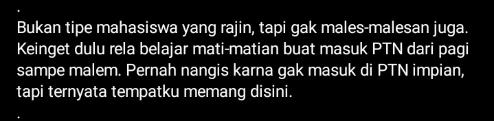 yes the falid 💯💯💯💯💯💯, but w terjebak sama udh " cukup sampaj disini " atau lanjut " ngejar ptn impian?" plis apaaaaaa 😖😖😖😖