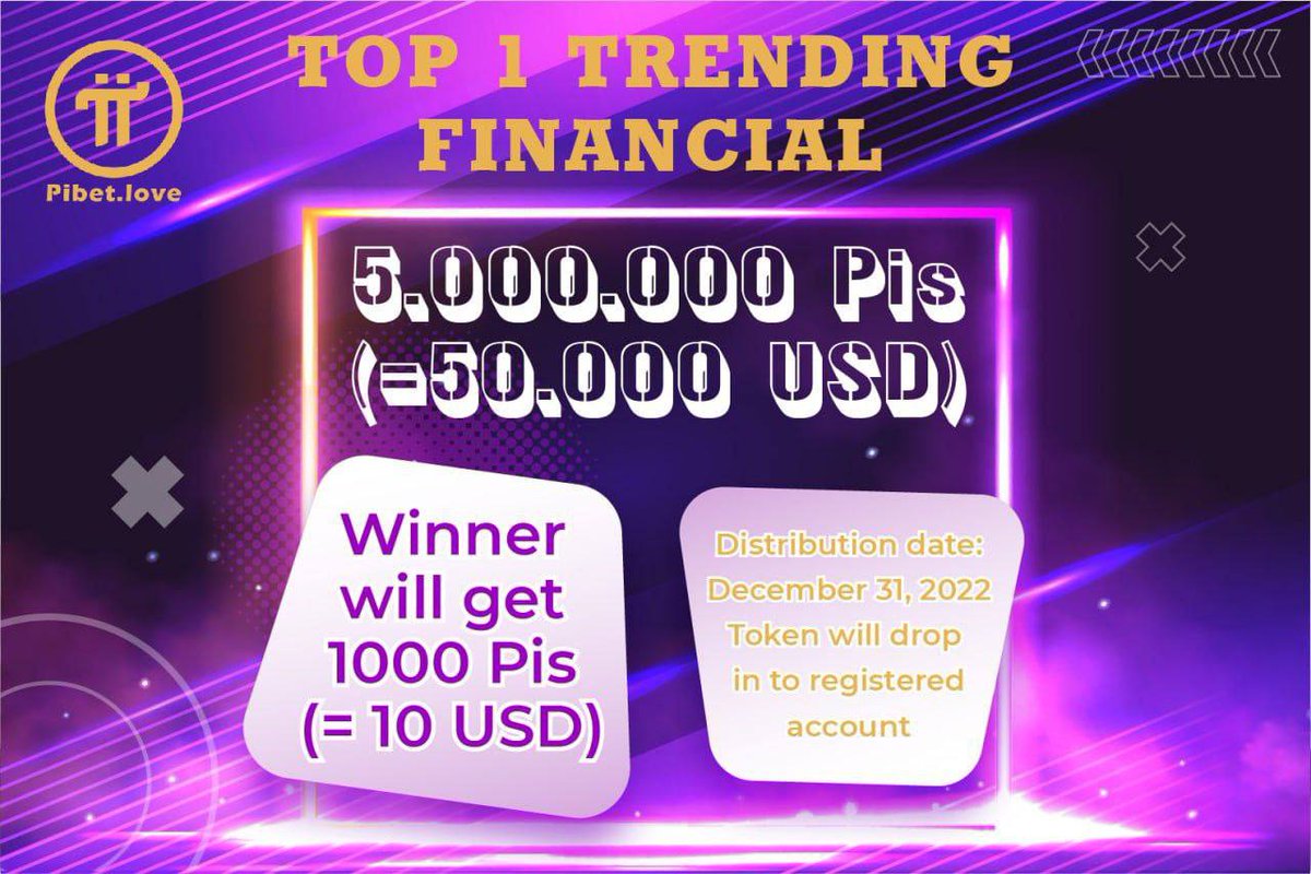 💧 Pibet Airdrop 💧

🏆 Task:        ➕ 1000 Pis (~$10) for 2000 random participants each.

👨‍👩‍👧 Referral: ➕ 500,000 Pis (~$5000) for top 50 referrers.

🔛 Airdrop Link &amp; Information: t.me/AirdropStar/52…

#cryptocurrency #Airdrop #BSC #Bitcoin #USDT #Pibet #Pis #Airdropstario