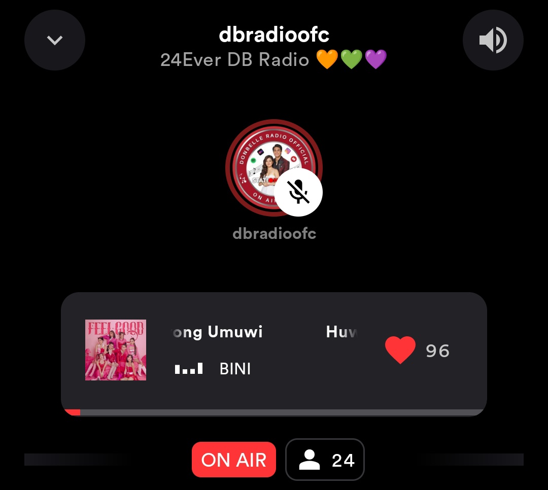 Now Playing: "Huwag Muna Tayong Umuwi" by <a href="/BINI_ph/">BINI_PH</a> for our 24Ever DB Radio 🧡💚💜

Join us here 📻: stationhead.com/dbradioofc 🖤❤️

24EVERSoundtrack RevAIL

#DonnyPangilinan | #BelleMariano
#DonBelle | #AnInconvenientLove 
#AnInconvenientSoundtrack
<a href="/donnypangilinan/">Donny</a> <a href="/bellemariano02/">Belle Mariano</a>