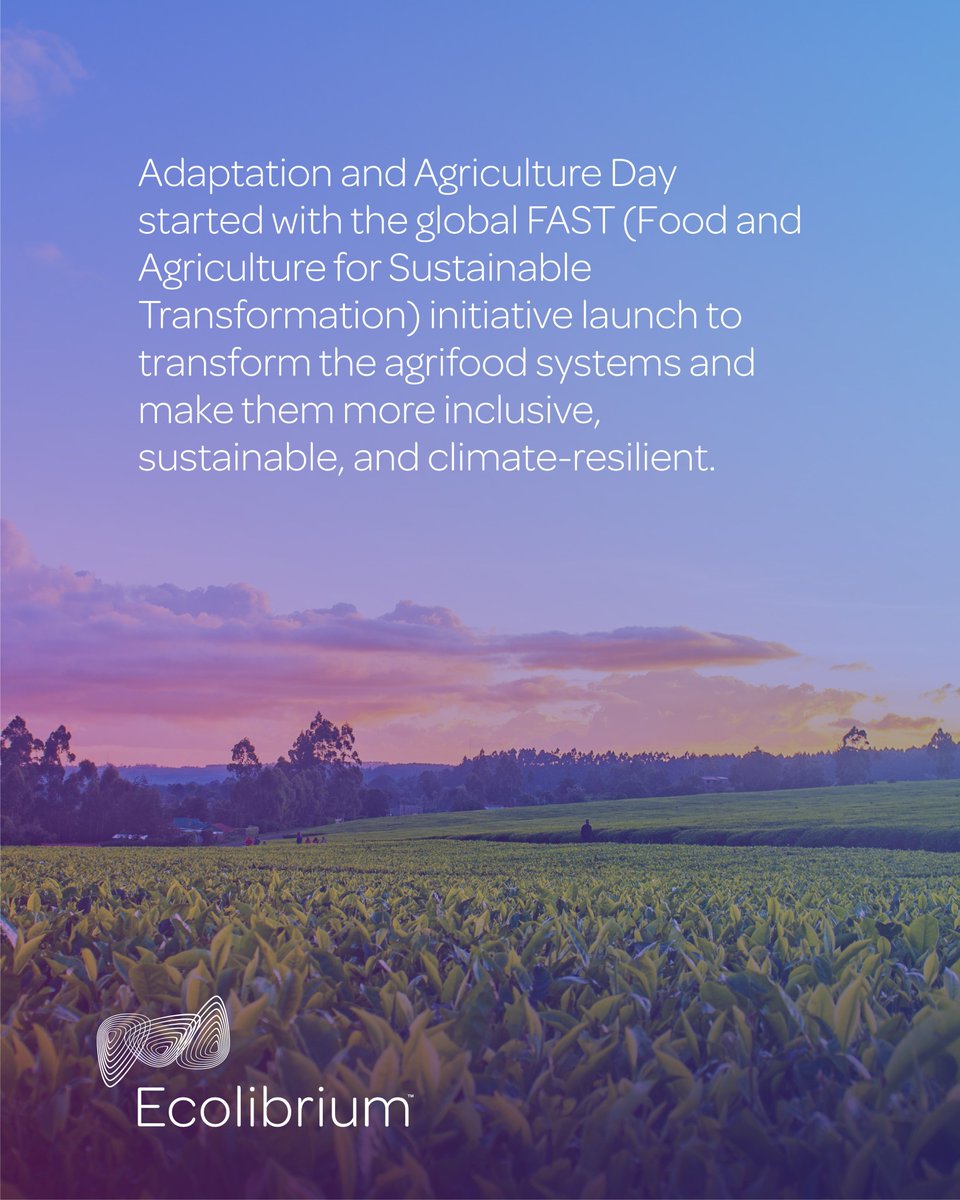 ecolibrium_io's tweet photo. Key initiatives were introduced at the summit to help communities make their agrifood system climate resilient and achieve their sustainable development goals.
#COP27 #TogetherForImplementation #ClimateAction #agriculture #AdaptationDay #Sustainable #sdg #sustainableprosperity https://t.co/26xnT0fkx4