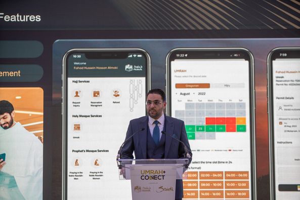 UmrahConnect's tweet photo. Mossaab Hashem, VP for Umrah transformation at @MyNusuk delivered training on #Nusuk as a B2C and B2B Umrah booking platform and the Gateway to #Makkah & #Madinah.
#Nusuk #MyNusuk #UmrahPlus #Umrah #B2B #UC2022 #UmrahConnect https://t.co/Ec50GHzICo