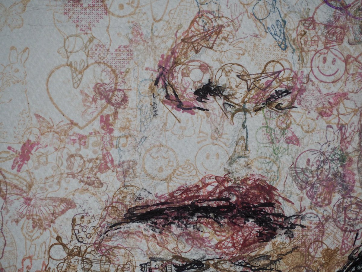 pauljessettart's tweet photo. This is Fionn. Hand stamped using a very eclectic aray of rubber stamps and ink on A2 paper. https://t.co/oGd4CXdklM #art #artist #ArtistOnTwitter #portrait #contemporaryportraiture #stampwork
#commissionsopen https://t.co/tQg81WwRKd
