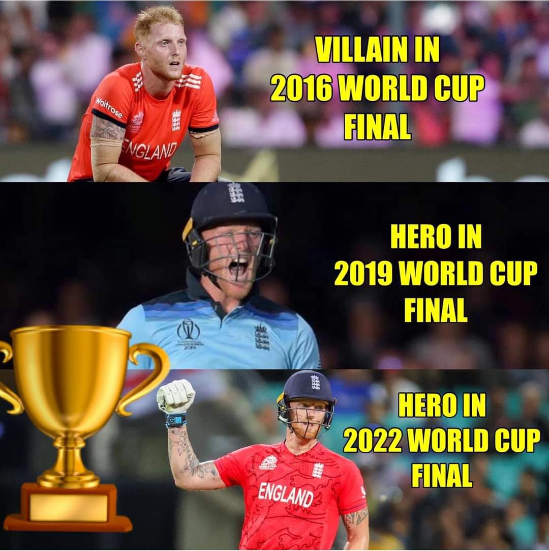 Cat__offi's tweet image. ஒருமுறை தவறவிட்ட எக் தவறவிட்டதற்காக  2 WC களை வென்றுகொடுத்திருக்கிறார் 
#BenStokes ❤️
#T20WorldCup22 #ENGvPAK #champions