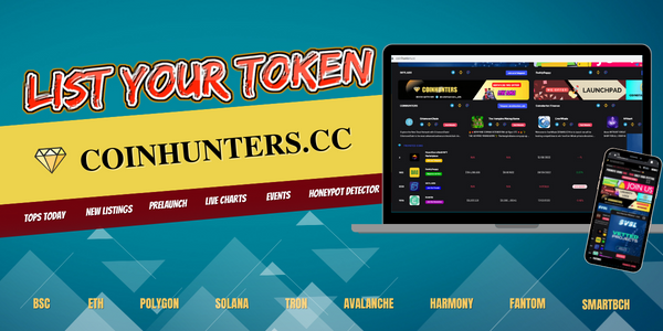 Expand the exposure of your token in voting platforms like Coinhunters.cc

✍️coinhunters.cc/listoptions