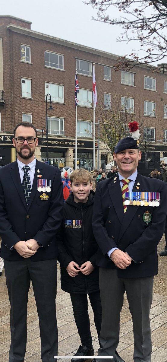 beckybott75's tweet photo. Proud moment today at the Cenotaph as Harry wore his Dads miniature medals. He also marched with his Dad to pay his respects to those who paid the ultimate sacrifice.#LestWeForget @siriusacademy https://t.co/2pQ1veuHcq