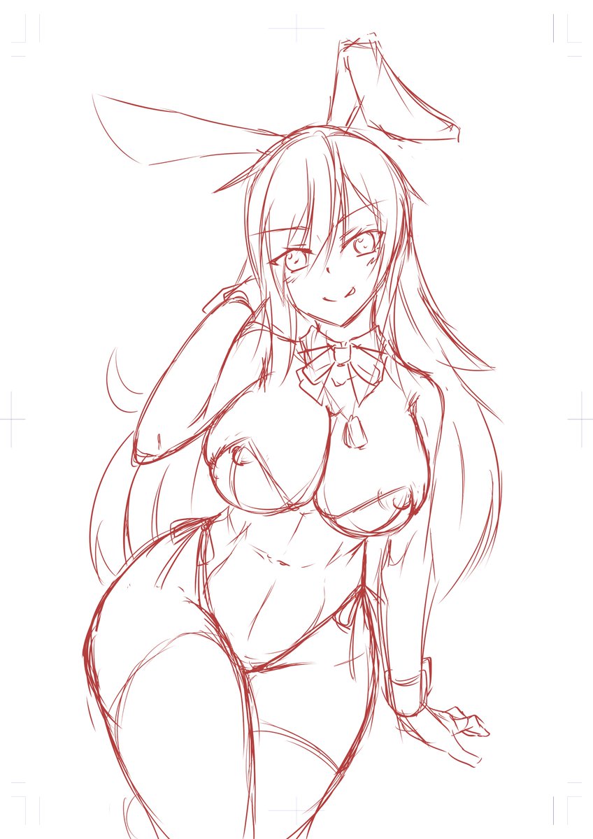 とりあえずサイズとバランス修正、ページ数決めるための下描き作業なー 