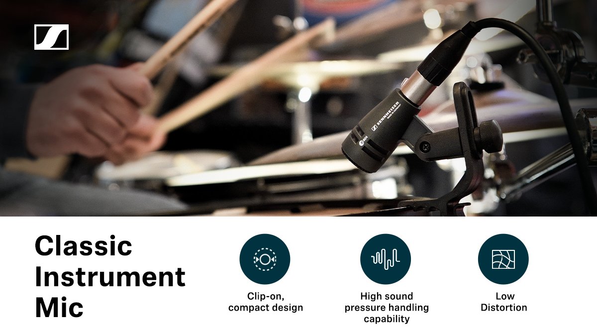SennheiserIndia's tweet photo. Compact, practical and powerful.
A must-have for any #musician, #e604 is a dynamic cardioid instrument #mic that is compatible with toms, snares, & percussion. Clips-on quickly and easily wherever you choose.
Get it now: https://t.co/RYN4XPOeet https://t.co/6FePvt02K6
