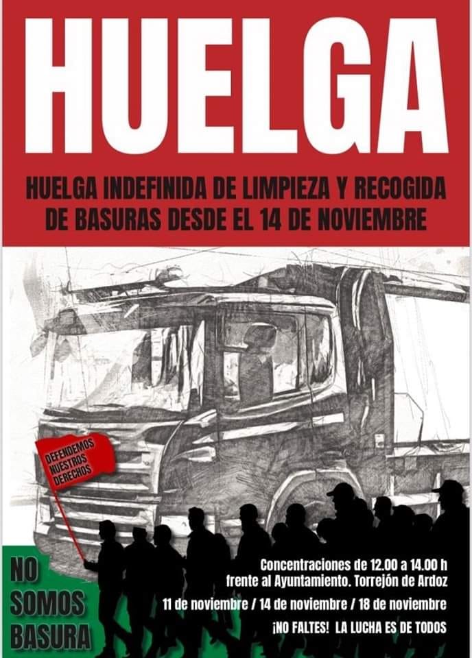 Gracias a los trabajadores de la limpieza del <a href="/Ayto_Torrejon/">Ayuntamiento de Torrejón de Ardoz</a> , sobre todo a los de recogida de basuras. Anoche, su encargado vino a abrirme un contenedor soterrado xq por error tiramos las cintas de video con los recuerdos de toda la familia. Apoyo todas sus reivindicaciones.