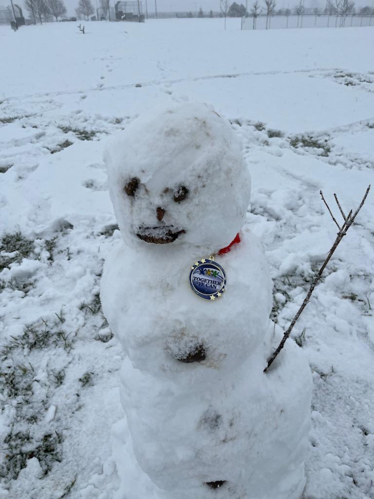 Thanks to everyone who "braved" the elements yesterday to raise money for <a href="/DaytonChildrens/">DaytonChildrens</a> and pediatric brain tumor research. Here's one of our race participants proudly displaying their finisher medal. #childhoodcancer