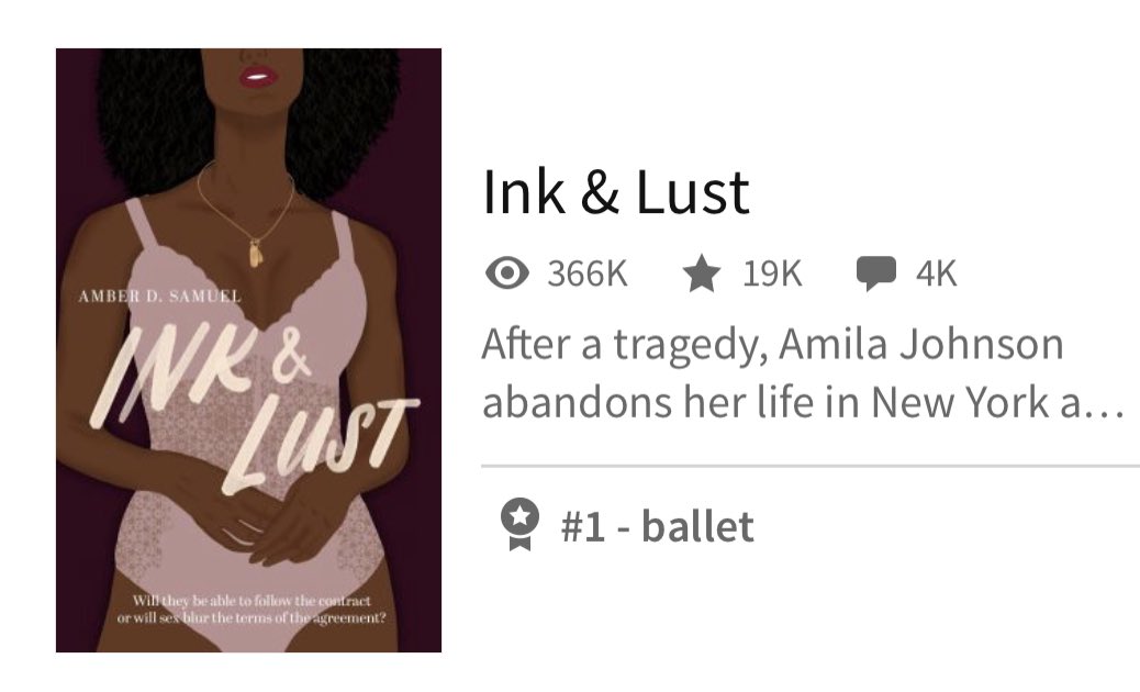 #1 in Ballet on Wattpad! A Black ballerina and a Black romance, too! Okay!