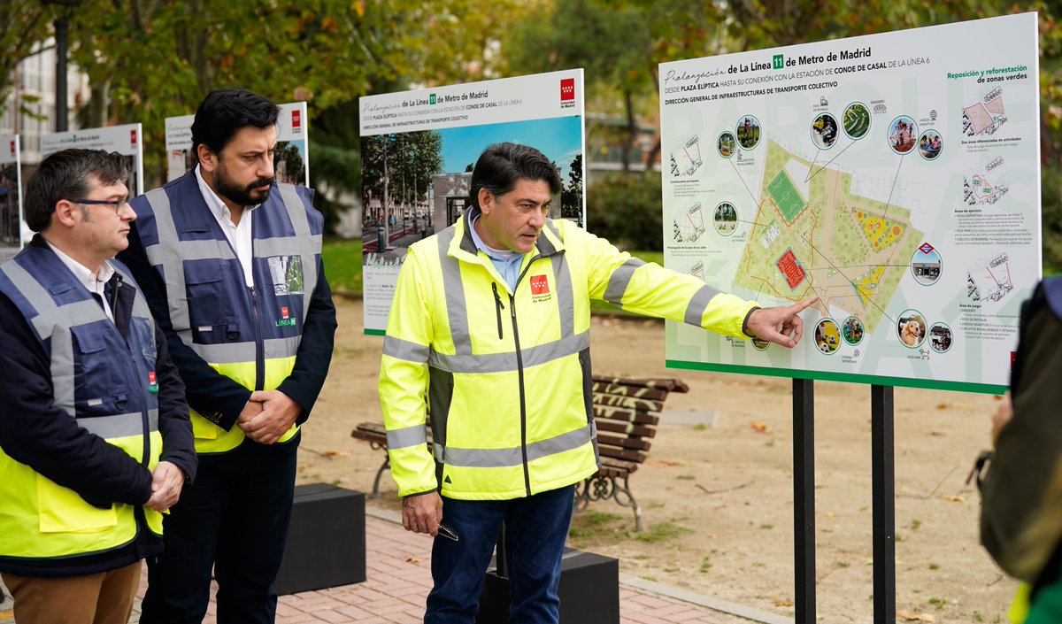 ComunidadMadrid's tweet photo. 🚇 La Comunidad de Madrid inicia las obras de prolongación de la Línea 11 de @metro_madrid desde Plaza Elíptica a Conde de Casal.

✅ Beneficiará a los vecinos de  #Carabanchel, #Usera, #Arganzuela y #Retiro.

+Info: https://t.co/b3qz4vK3ow https://t.co/jgDJJbD05g