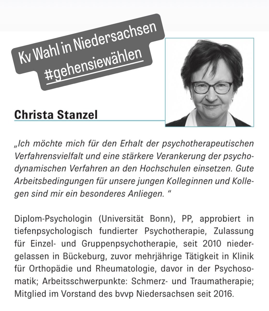 Vom 1. November bis 16. November ist KV Wahl in Niedersachsen.

Wir möchten Sie unterstützen. Gehen Sie wählen. Nutzen Sie ihr Recht auf Einflussnahme! 

#psychotherapie #bvvp #kassenärztlichevereinigung #wahl #niedersachsen #berufsverband #kv #gehensiewählen #pia