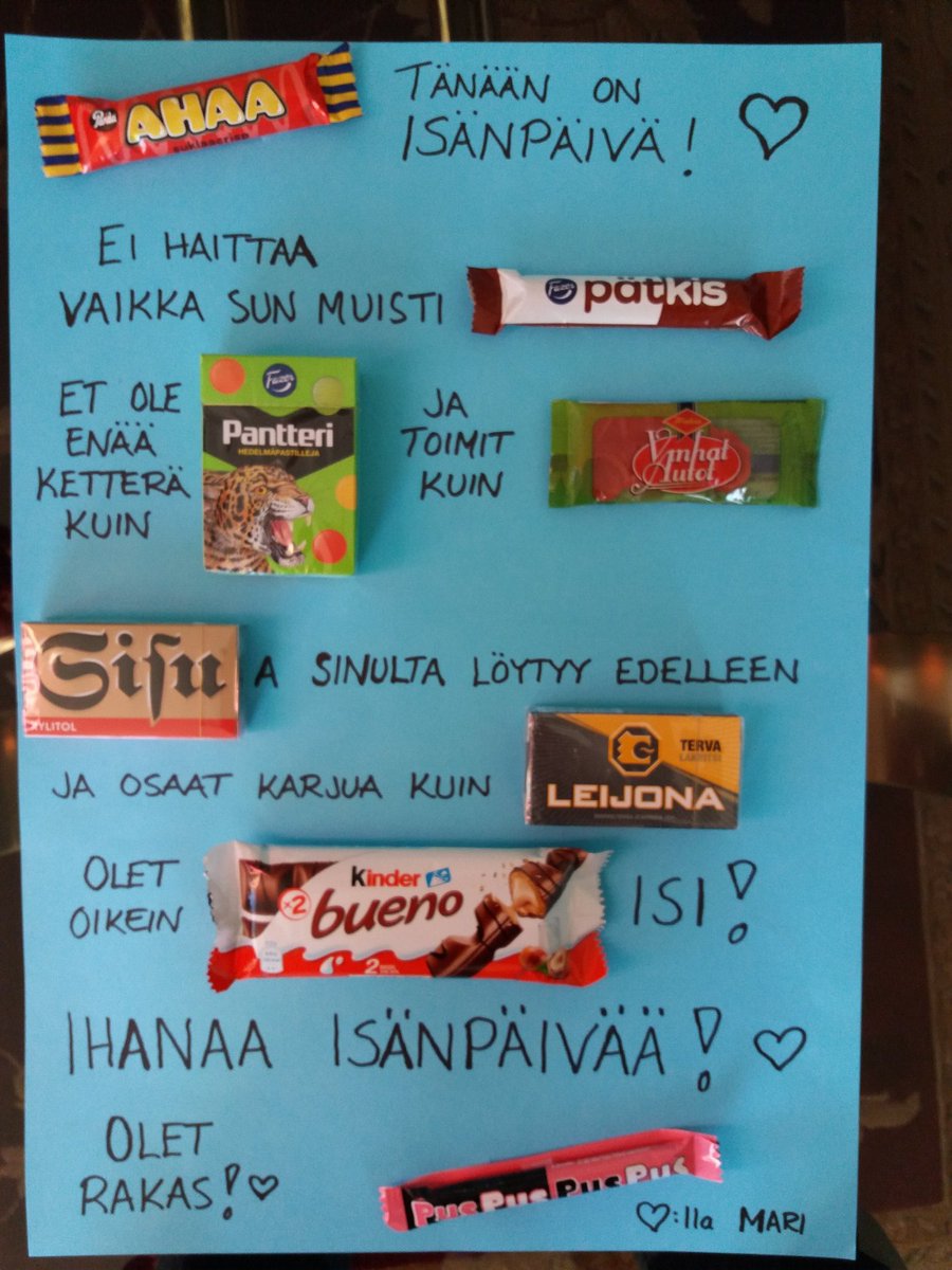 Tällaisen sain vanhimmalta tytöltämme 💕💕