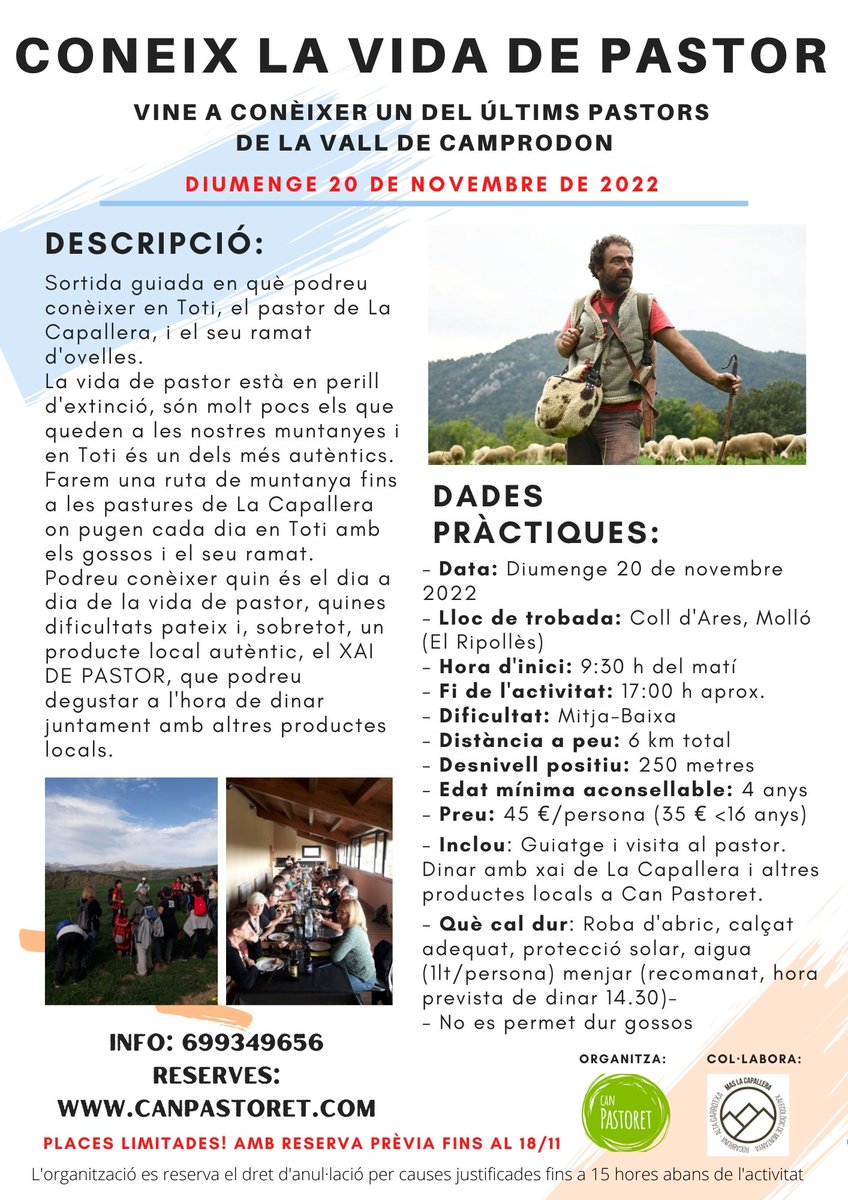 NuriaSimBa's tweet photo. Aquest proper diumenge tornem a organitzar una caminada per anar a trobar en @xaiecologic amb el ramat d'ovelles!
També us explicarem la plantació de 🍎🍏 que hem fet diversificar la nostra activitat agroramadera.
Us hi apunteu?!! Som-hi!!
@canpastoretrura https://t.co/WP0NtJkQRr
