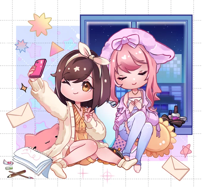 君の夜をくれ another sticker set + these event outfits are so perfect for the group that i had to make this #prsk_fa #プロセカ 