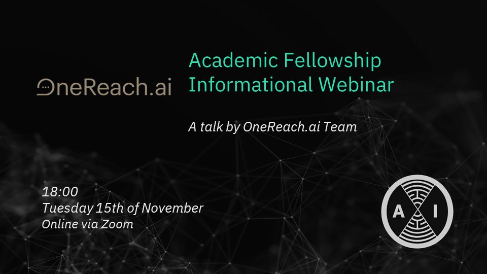 In this 45-minute webinar, OneReach.ai team will explain the capabilities of the OneReach, AI platform and outline the application process for interested applicants. fb.me/e/21Nl8V0ez