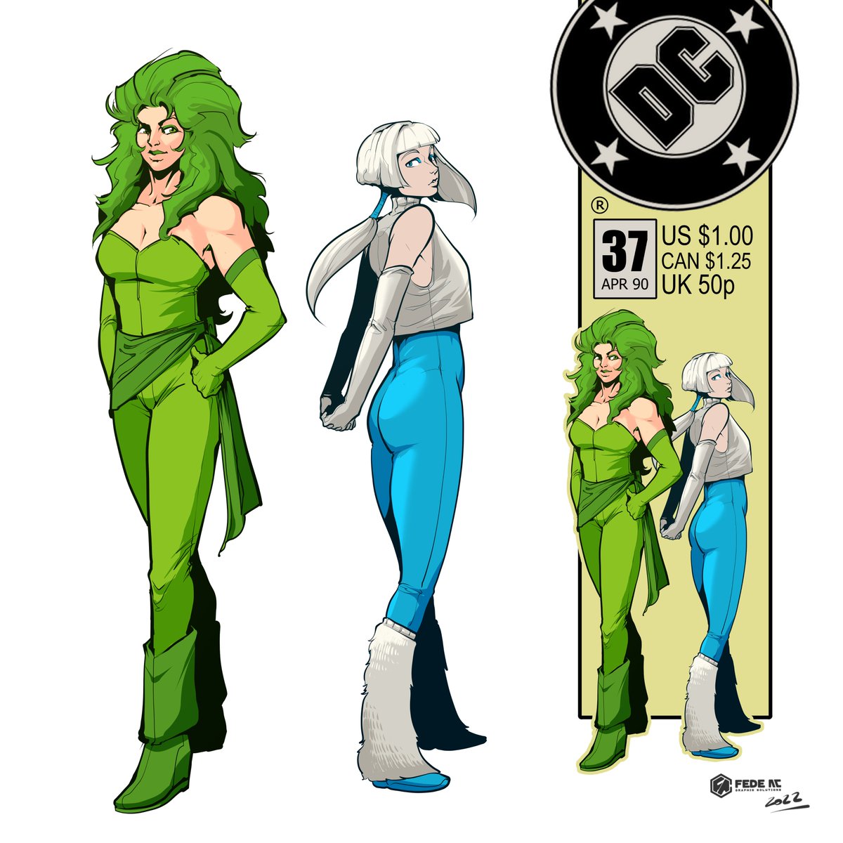 FedeCorsini's tweet photo. I could not resist the #cornerboxchallenge. Especially knowing that I can use it as an excuse to make my own version of Fire and Ice from @DCComics
#superheroines #superhero #comics #Tora #Beatriz #iceandfire #justiceleagueinternational #fanart https://t.co/MlK284o3AL
