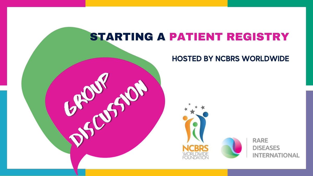 Join us for a group discussion with @rarediseasesint tomorrow, the 14th of November at 1pm GMT / 2pm CET. Learn why and how we started a patient registry…

#NCBRS #NCBRSRare 🧡💚💙

Register below here: us02web.zoom.us/meeting/regist…