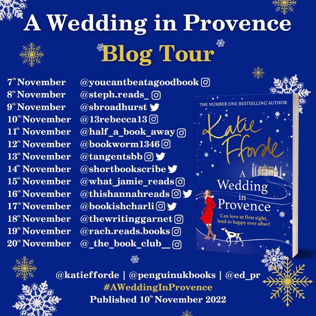 TangentsBB's tweet photo. ❃●❃#BlogTourReview❃●❃
#AWeddingInProvence ❄️👰♂️💍 by @KatieFforde | @PenguinUKBooks
To read my 4🌟 #review (A chance meeting will change everything…) click here ➜ https://t.co/2zhUm6kdv2 https://t.co/FXX1ckAl0V