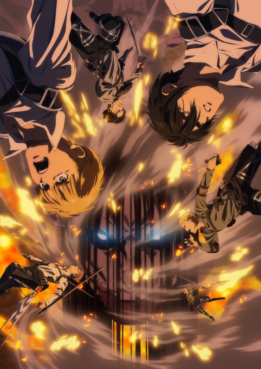 Crunchyroll's tweet photo. #BREAKING: Attack on Titan Final Season Part 3 Looms Large in New Key Visual

💥MORE: https://t.co/wdWz5vFXLA https://t.co/RfKrCoYCbW