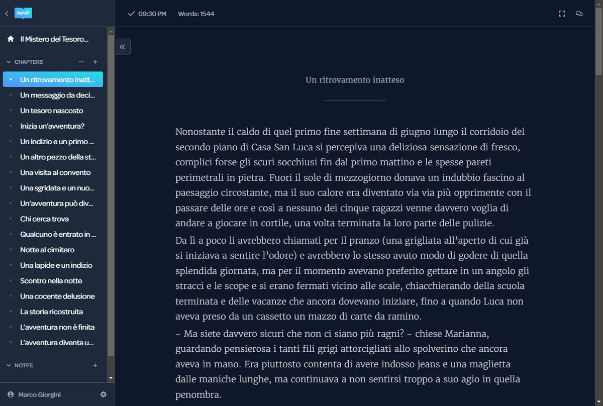 marcogiorgini's tweet photo. being insanely optimistic I've tried #NaNoWriMo as an excuse to finish a novel I've started years ago, still at 10%. Of course, I've instead started something different, stopping after 3 days. BUT I've discovered #Reedsy & #Novlr (2 great online novel-editors) so I call it a draw https://t.co/TQIx5oCD7S