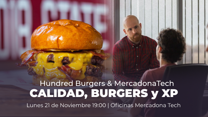 awakatech's tweet photo. ¿Qué tienen en común las burgers 🍔 de Hundred Burgers y los equipos de XP 👨‍💻 de @MercadonaTech  ?

Apúntate al Meetup en https://t.co/1amsXoIojF
📅 Lunes 21 de Noviembre 19:00
📍Oficinas Mercadona Tech Valencia https://t.co/HTmg40nys9