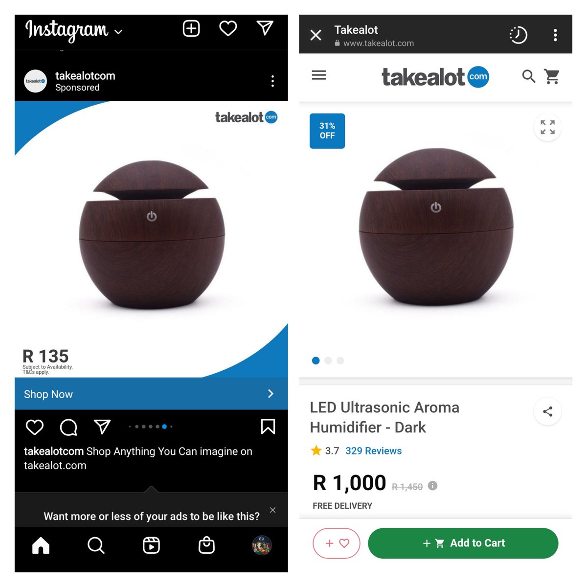 rheemie's tweet photo. @TAKEALOT clickbait, false advertising or a massive genuine error? Went from buy now to wth real fast!! https://t.co/wXWH7y5kC5