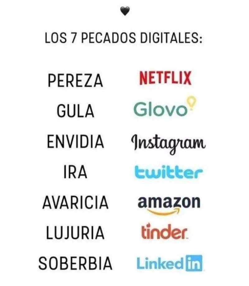 Los 7 pecados digitales