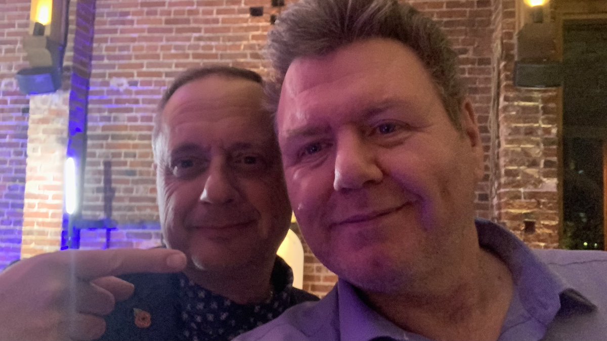 blokeonradio's tweet photo. Terrific night at @DannyMylo @CharlotteFoley_ wedding 😊. Great to see old friends ( @emil_franchi @GPRadioShow #raystroud ) https://t.co/Dju2p1FohN