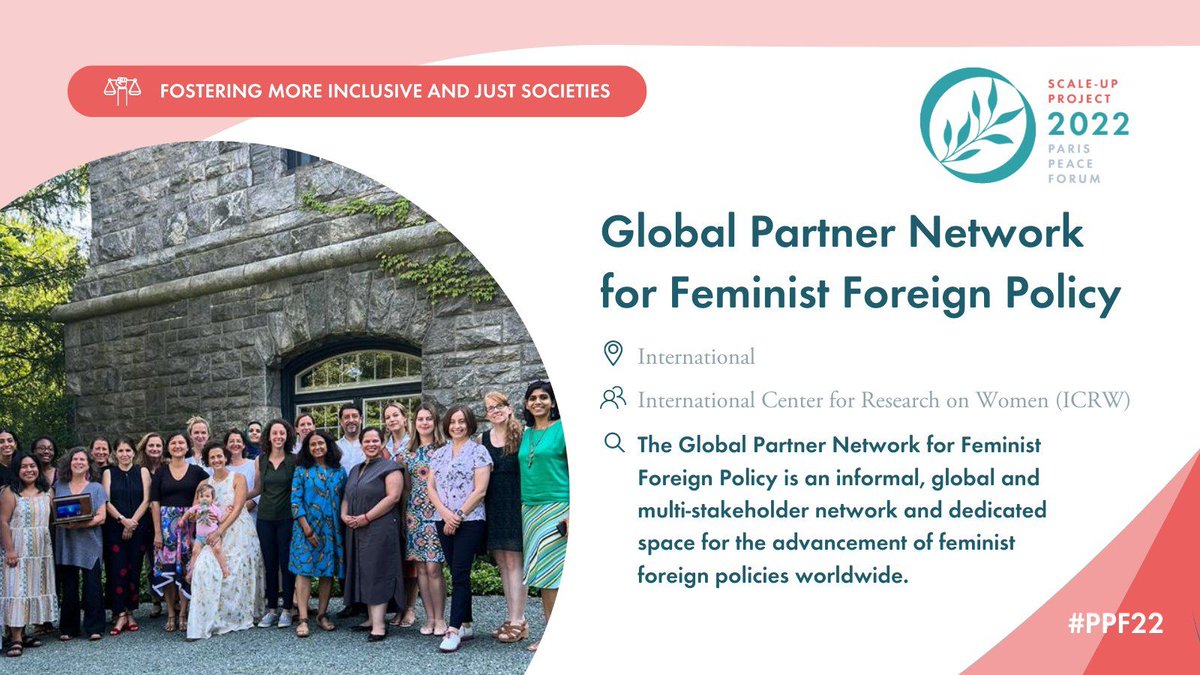 Thrilled that our project as part of the Global Network for #feministforeignpolicy was selected in the closing ceremony of #ParisPeaceForum #PPF as one of 10 scale up projects. Stay tuned for our work on the regional & national level on #FFP! projects at #PPF22