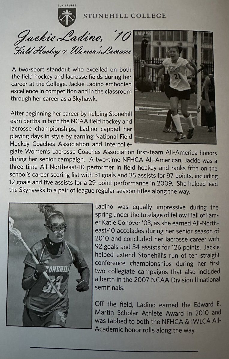 Stonehill Field Hockey on Twitter "Congratulations to Stonehill