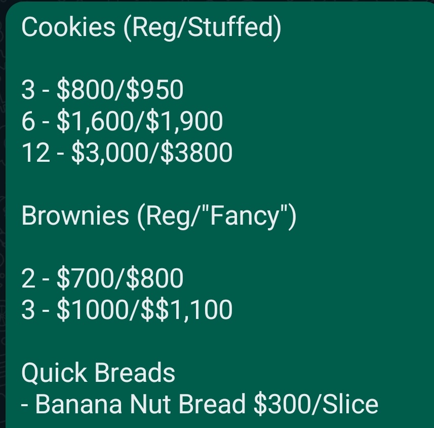 brandodunnjr's tweet image. GOOD MORNING, MY SIDE!
Here's the price list and for upcoming orders!

Delivery will be $700 through @SentPost

Remember to follow my business page (Instagram.com/by_thepantrypig) for more content and information.