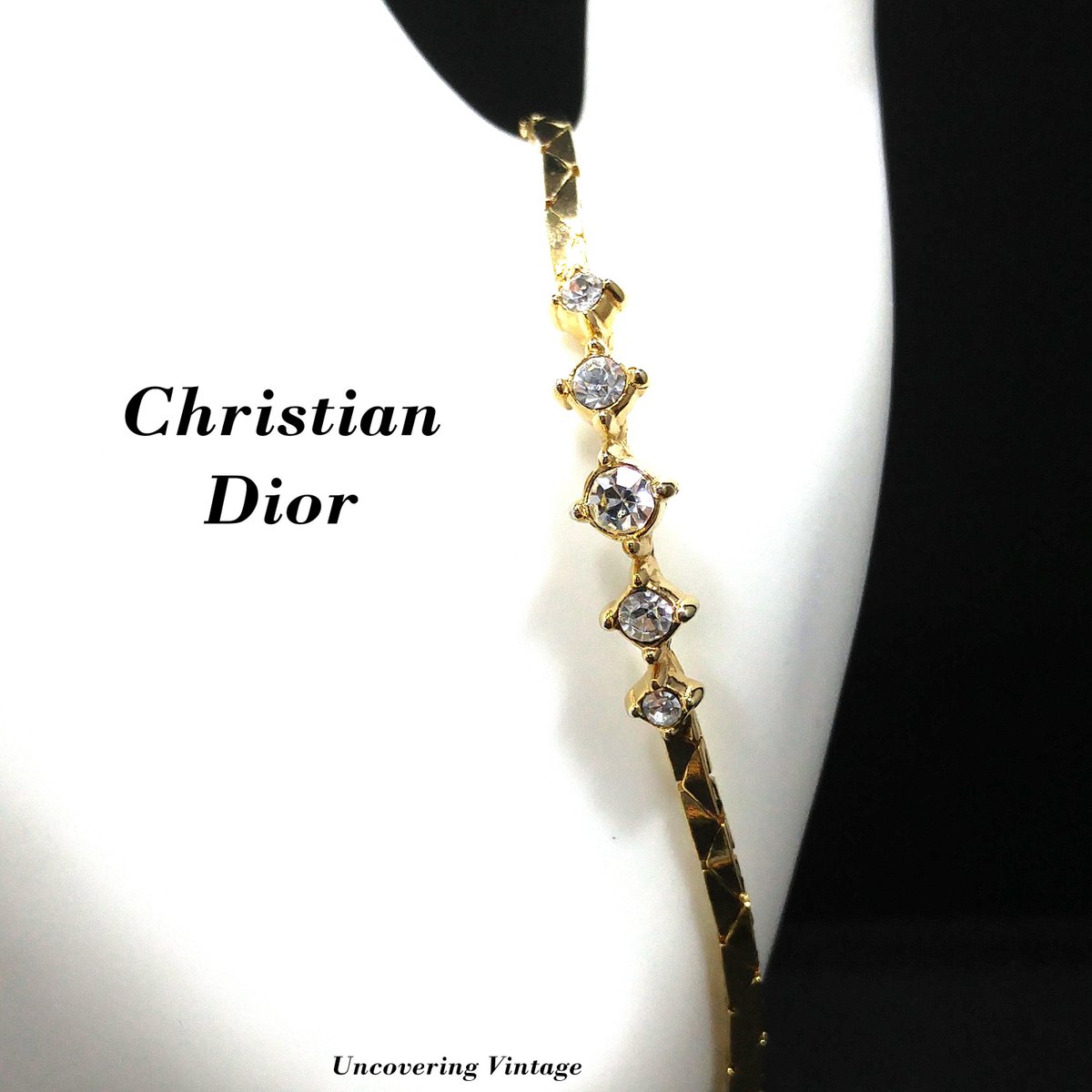 VintageJen896's tweet photo. #etsy shop: Christian Dior Clear Rhinestone Bracelet, Gold Plated, Triangle Chain, 1980s Vintage Jewelry https://t.co/mvewqbZzSA #gold #clear #women #glass #snaplock #triangularchain #goldplated #clearrhinestones #christiandior https://t.co/zbKGXswroB