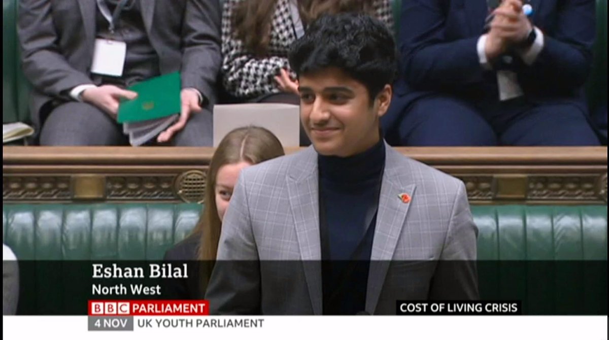 eshan_bilal's tweet photo. You can now watch the #UKYP Parliament Sitting on BBC iPlayer!   https://t.co/zjrnNXVqvl You can rewatch the Cost of Living debate from around 38 minutes in! #YouthVoice https://t.co/T2GfnOW09X