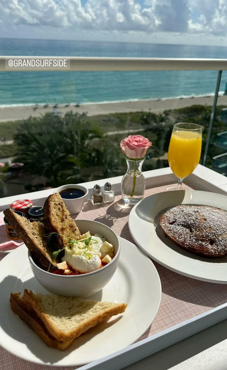 Sip and savor with a view at #grandsurfside. bit.ly/2O7LKCd

📸 shahadalhamed 

#gbsmoments #breakfastwithaview #breakfastinparadise #miamibeach