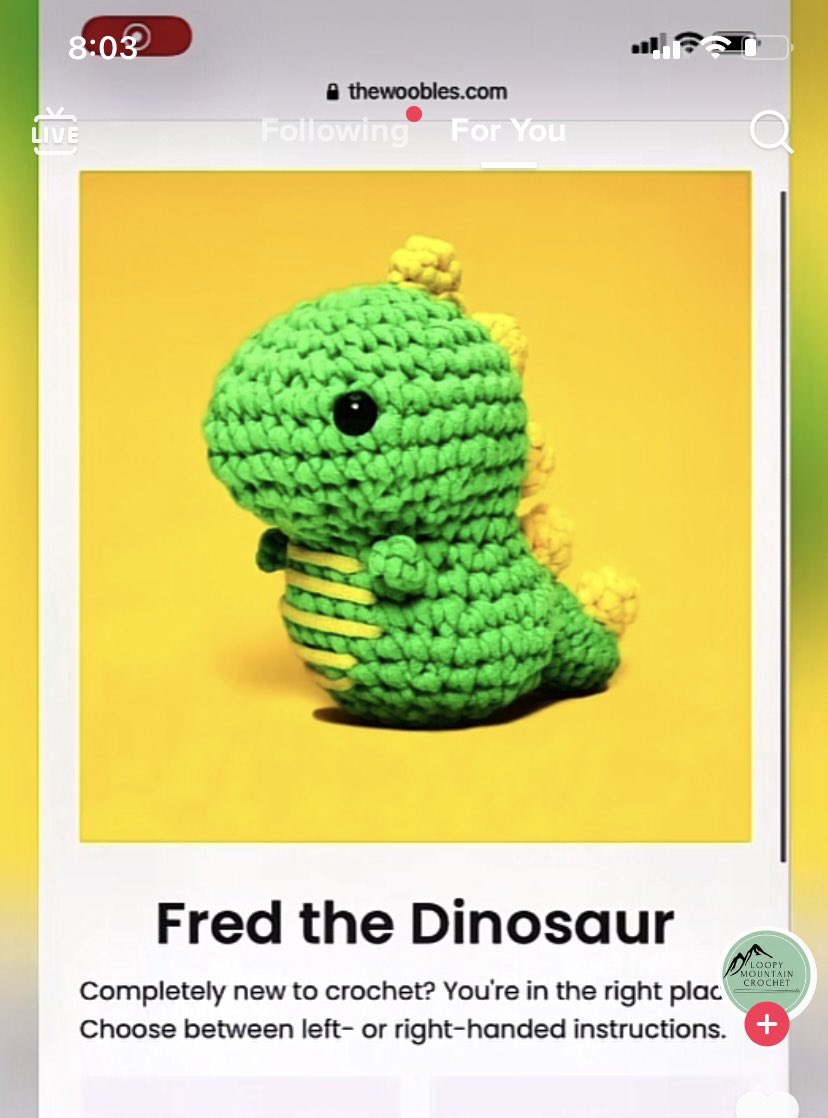 I just saw a tiktok ad for a crocheted baby dinosaur with black eyes while playing with our crocheted baby bat with black eyes. Could you be a little less obvious that you’re watching us.