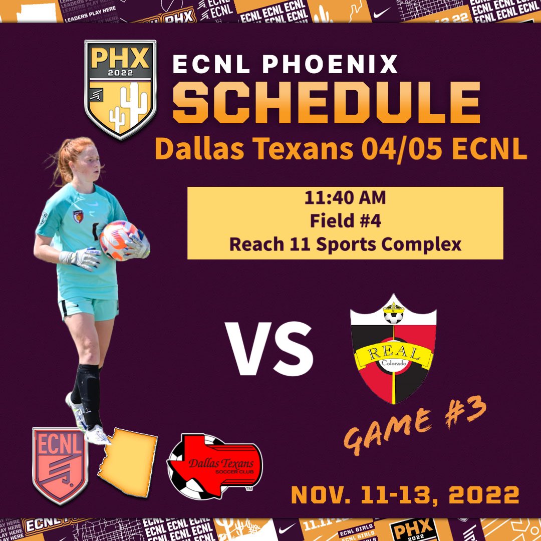 TexansEcnl05's tweet photo. Last game before we head back to Dallas!  We will 👀 you on Field 4 at 11:40! #TheTexansWay #ECNLPHX https://t.co/QLgdNbSuWQ