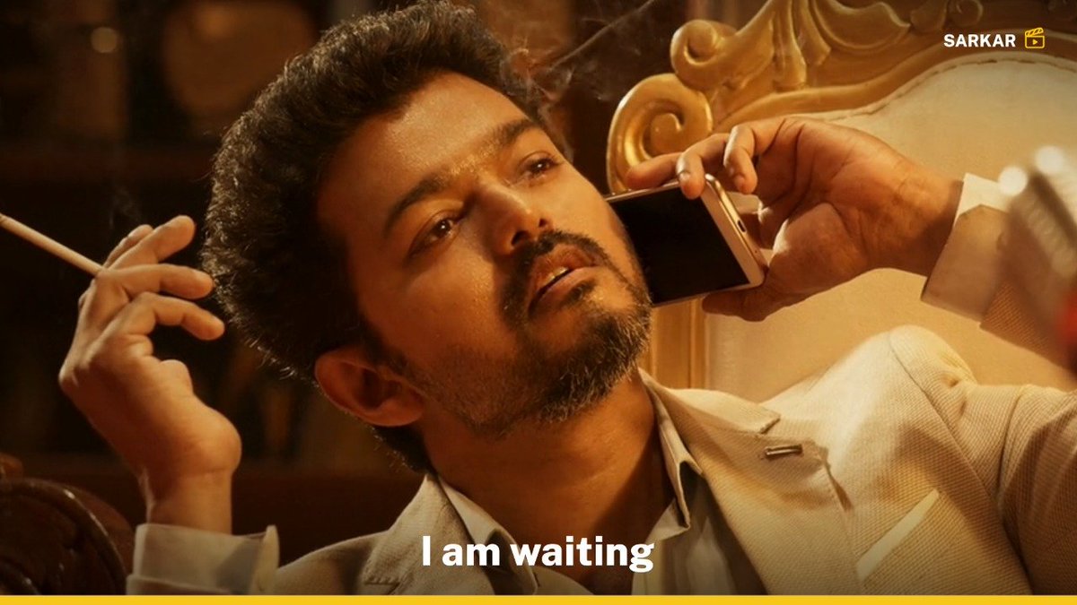 IMDb_in's tweet photo. Thuppakki released 10 years ago today. The film gave us @actorvijay 's dialogue "I am waiting", which became so iconic that it was referenced repeatedly in his other films in his unmatched style 💛

#IMDbTrivia #10YearsOfThuppaki https://t.co/m6ChX3enqA
