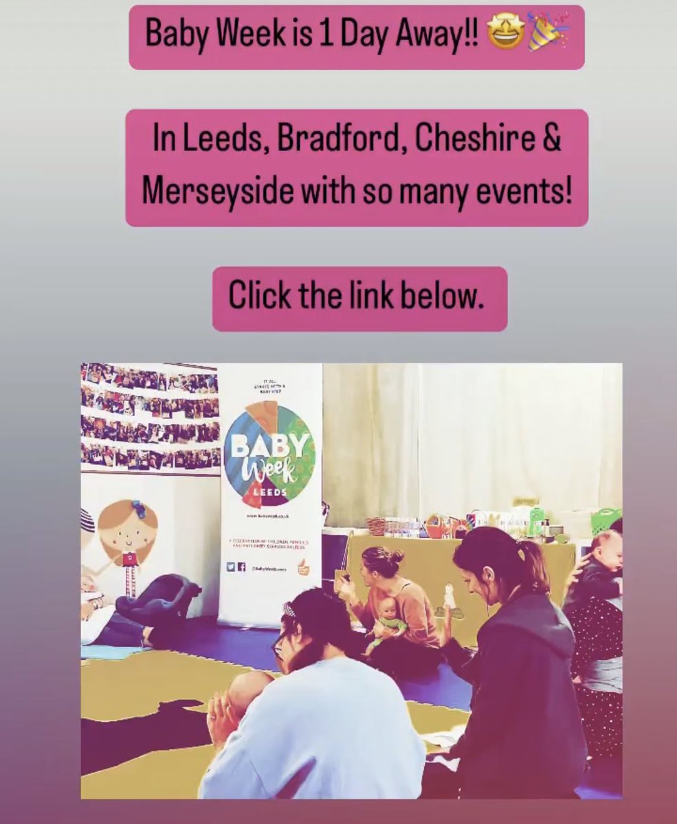 Did you know <a href="/BabyWeekUK/">Baby Week UK</a> starts tomorrow! 🤩

With over 100 events aimed at professionals / parents / carers / babies &amp; children… join us with @BetterStartBfd &amp; <a href="/Improvingme1/">Improving Me</a> to celebrate #BabyWeek22

babyweek.co.uk/event/