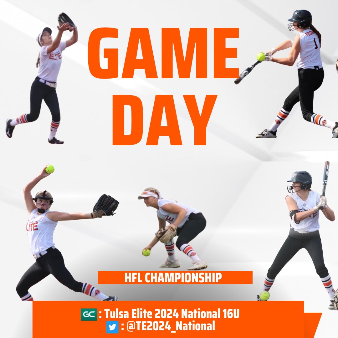 Tulsa Elite 2024 National (@te2024_national) on Twitter photo Game Day — our favorite day! Resuming play in Game 4 of the <a href="/HFLfastpitch/">Heart of America Fastpitch League | HFL</a> Championship this morning then on to Bracket play. Let’s Go!! 🧡🥎🖤
📍Regional Park - Rogers, AR
⌚️10:00am CST
💻@GCsports: Tulsa Elite 2024 National 16U
<a href="/TulsaEliteSB/">Tulsa Elite Softball</a> Game Day — our favorite day! Resuming play in Game 4 of the <a href="/HFLfastpitch/">Heart of America Fastpitch League | HFL</a> Championship this morning then on to Bracket play. Let’s Go!! 🧡🥎🖤
📍Regional Park - Rogers, AR
⌚️10:00am CST
💻@GCsports: Tulsa Elite 2024 National 16U
<a href="/TulsaEliteSB/">Tulsa Elite Softball</a>