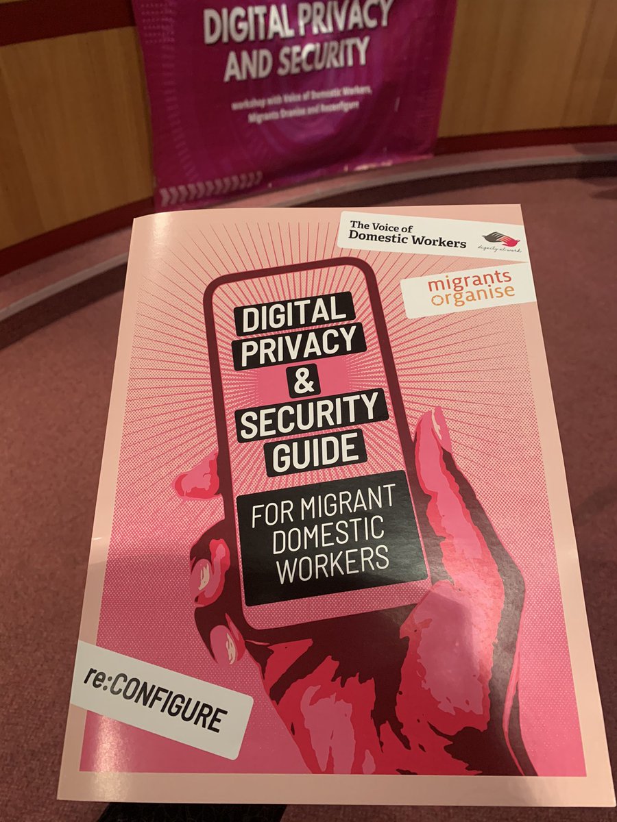 Thanks to everyone who participated in our second digital privacy and security workshop with @thevoiceofdws @reconfigure2020 @walingwalinguk! Thank you @unitetheunion for hosting us ✊🏽 Read the guide: domesticworkerprivacy.github.io