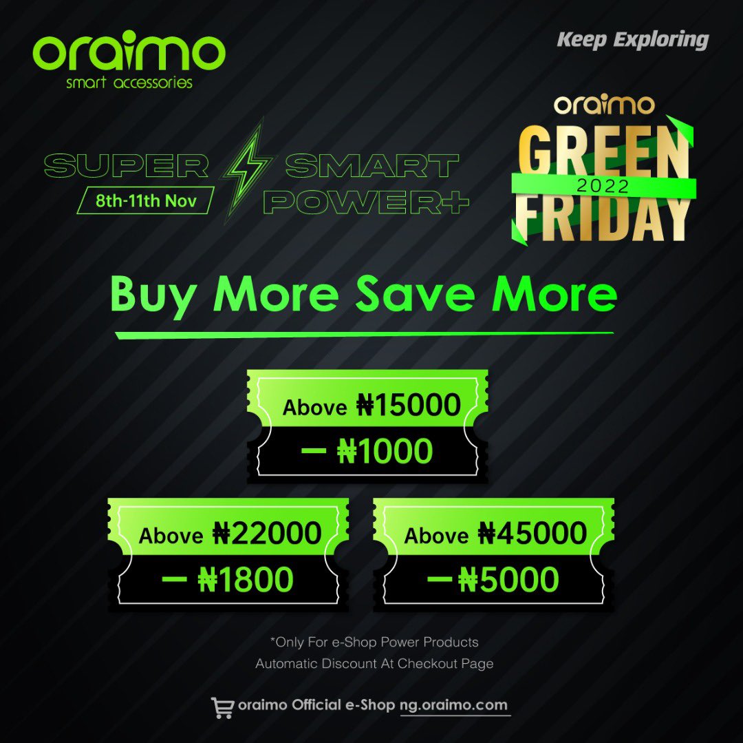 tweetsbylance's tweet photo. Grap this opportunity to buy and get discounts when you buy oraimo products .
#oraimoSuperSmartPower https://t.co/xemoIacy0I