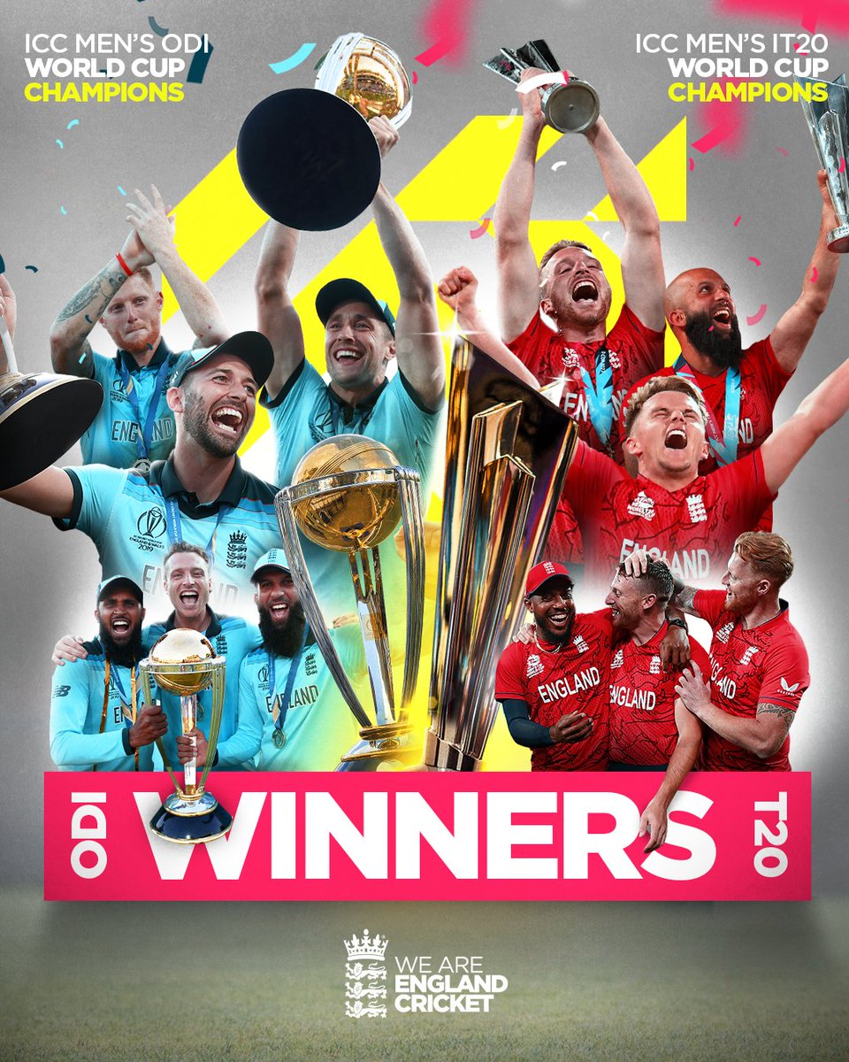 englandcricket's tweet image. Pioneers.

History makers in the Men&apos;s game.

Our golden generation.

#T20WorldCup | #CWC19